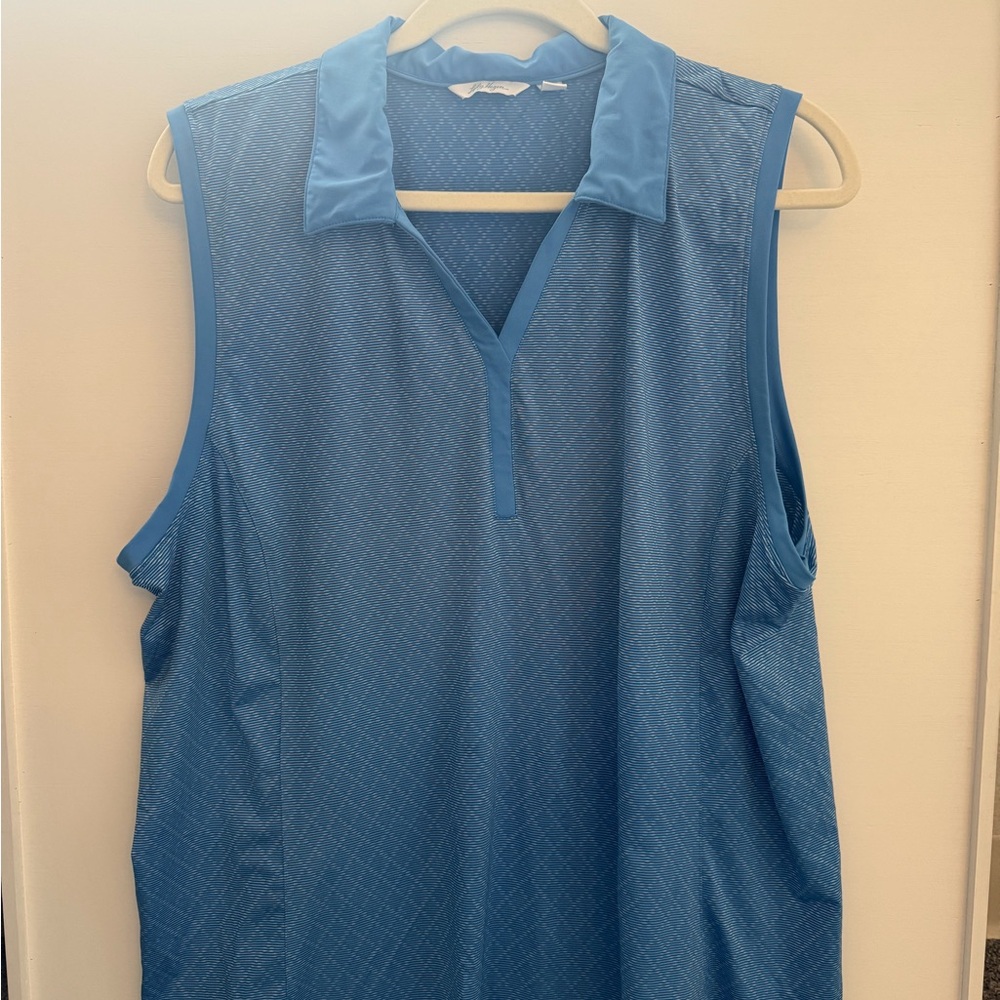 Lady Hagen Sleeveless Blue Blouse